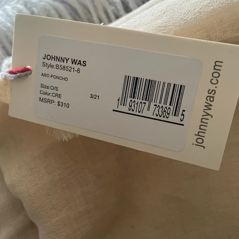 Johnny Was Poncho NWT - Picture 6 of 6